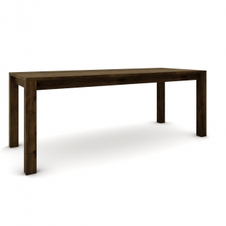 Dubový stôl 200 x 80 cm, hnedá zem so zlatým efektom